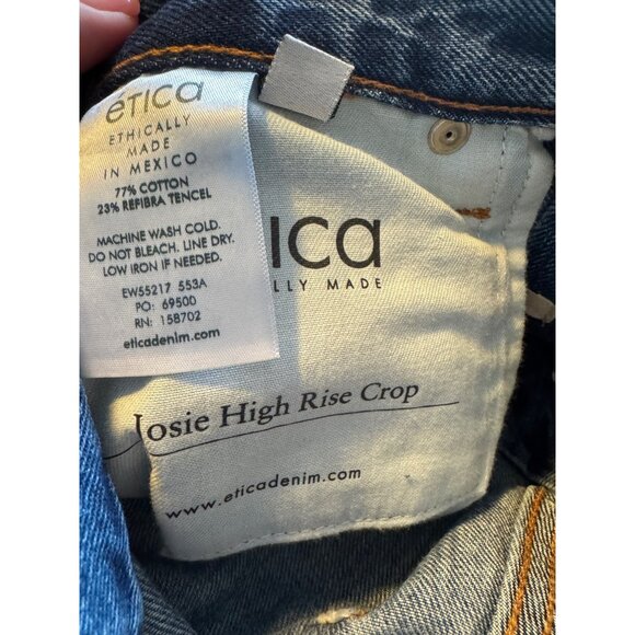 Etica Josie High Rise Cropped Jeans Size 27 NWT Canyon Blue $238 - Picture 3 of 8